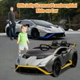 thumbnail image 2 of Lamborghini 24V Ride on Car for Big Kids, Lamborghini Huracan Battery Powered Ride on Toy with Remote Control, Electric Car for Kids Toddlers 3-6, 4 Wheelers Car w/ Bluetooth & Light, 360° Spin, Gray, 2 of 9
