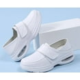 thumbnail image 2 of Nurse Shoes for Women Comfortable Nursing Shoes Anti Slip Healthcare Work Sneakers White Leather for Running Gym, 2 of 9