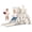 White Gray, variant on DKMOCO 6-in-1 Toddler Slide, Climber Slide PlaySet with Basketball Hoop, Telescope & Anti-Slip Pads, Indoor Outdoor Playground Age 1-3, White Gray