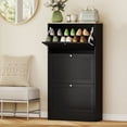 thumbnail image 2 of HOMCOM Armoire à Chaussures Moderne avec 3 Tiroirs Basculants pour 18 Paires de Chaussures, 2 of 10