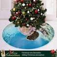 thumbnail image 6 of FMSHPON Sea Turtle Xmas Christmas Tree Skirt Stand Mat for Holiday Party Decoration Indoor Outdoor 48 inches, 6 of 6