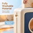 thumbnail image 4 of MQAAUP Foldable Waterproof Pet Carrier with 4 Swivel Casters, Heavy-Duty Dog Crate with 3 Height Settings, Tool-Free Assembly, Suitable for Indoor, Outdoor, and In-Car Use, 4 of 8