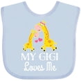 thumbnail image 3 of Inktastic Gigi Loves Me Girls Giraffe Granddaughter Girls Baby Bib, 3 of 4