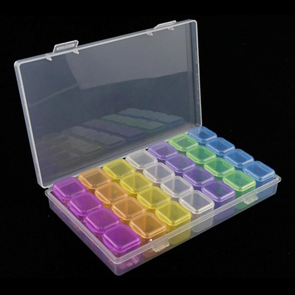 Storage Case Transparent Container 56 Grid Embroidery Bead DIY Diamond Painting Drill Crystal Rhinestone Organizer Box