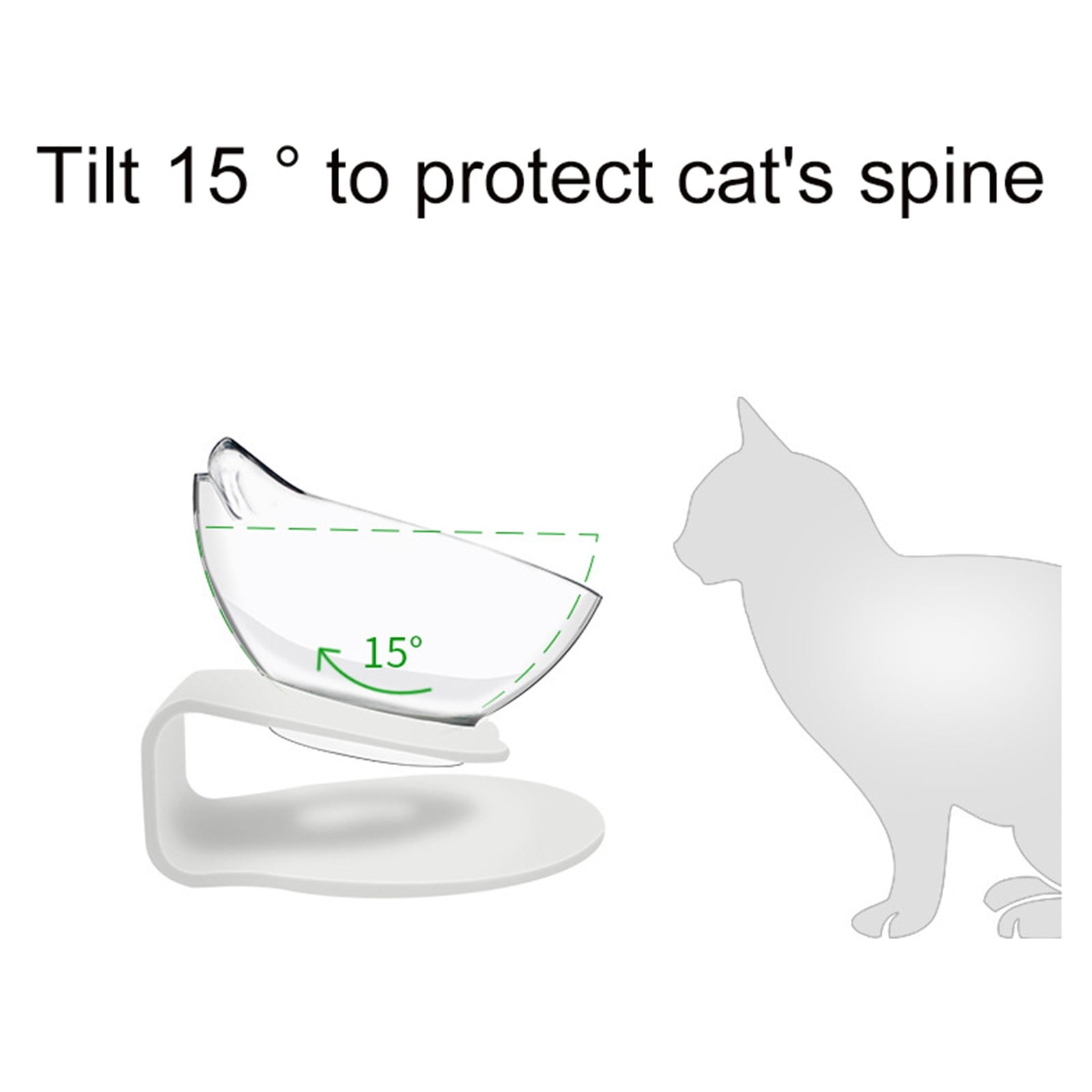 3 Set of Pet Dog Slow Feed Tilt 15° Spine Bowl Drinking Protection Stomach Bowl