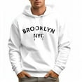thumbnail image 2 of Men's 100% Cotton Brooklyn Nyc Graphic Hoodie 330g Heavy Pocket Hood, 2 of 16