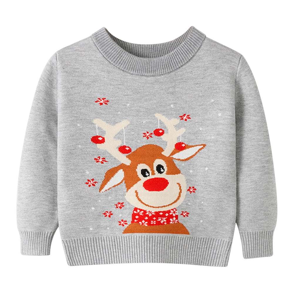 Toddler Girls Starry Christmas Jumper Top in Grey Size 2-3 Years 