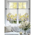 thumbnail image 4 of Yellow Spring Floral Sheer Curtains 54 Inch Length 2 Panels Set for Living Room/Bedroom, Watercolor Summer Botanical Elegant Curtain Sheers Drapes Rod Pocket Curtains Window Treatment Set 52''x54''x2, 4 of 7