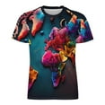 thumbnail image 4 of T Shirt For Men Colorful World Map Map Of The World Harajuku T-Shirts Short-Sleeved Design Tops Hot, 4 of 7