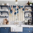 thumbnail image 2 of Navy Blue Spring Floral Kitchen Curtains Window Panels, Farmhouse Butterfly Rustic Insulated Window Treatment Curtain, Grommet Curtains for Bedroom/Living Room/Bathroom, 2 Piece 42"Wx63"L, 2 of 8
