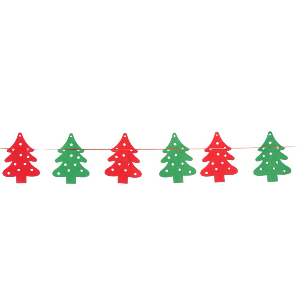 Kritne Christmas Decor, Nonwoven Fabric Christmas Hanging Flags Banner