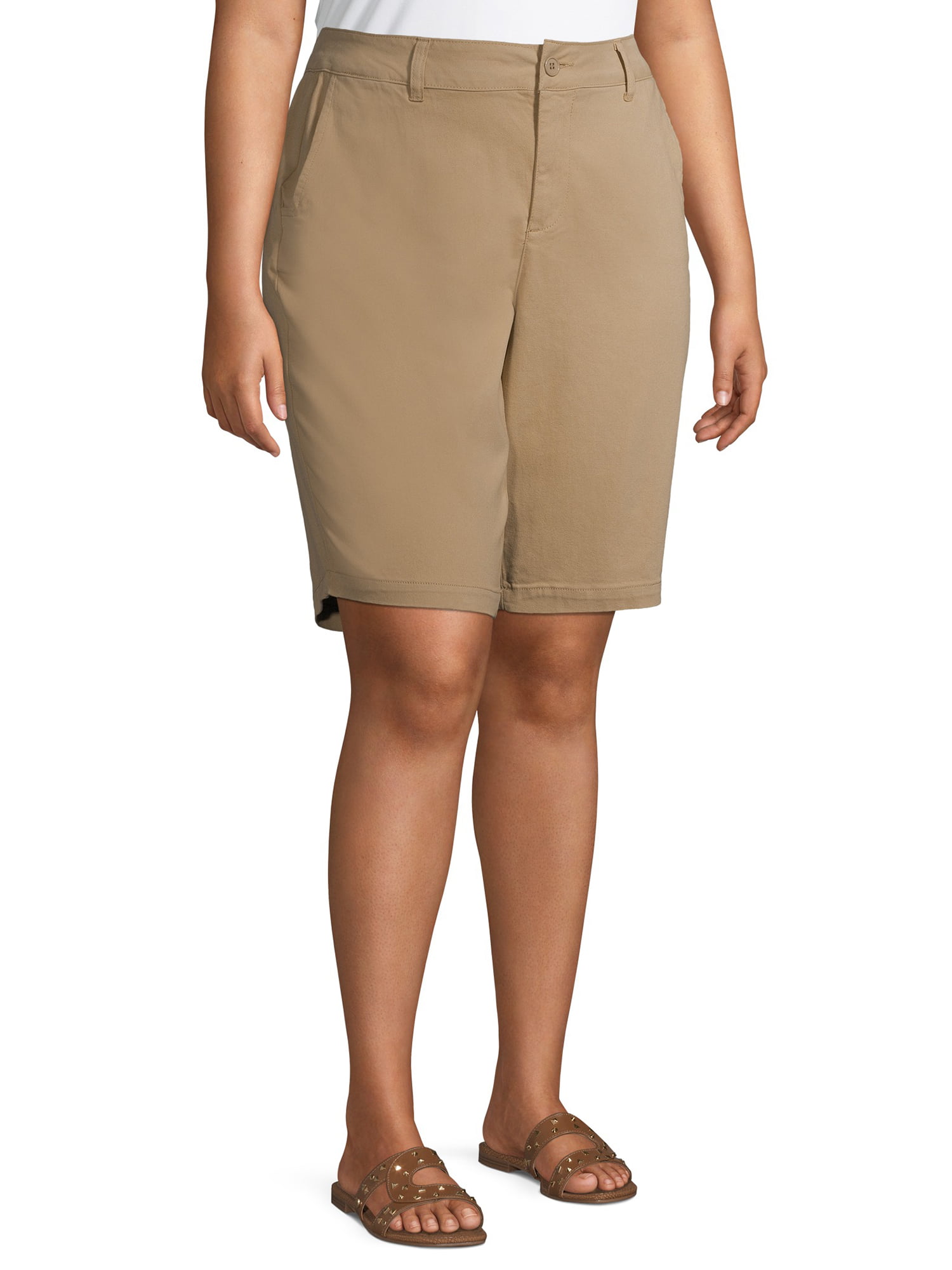 Alivia Ford Women's Plus Size Cotton Twill Square Pocket Short