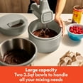 thumbnail image 5 of bella 3.5 Qt Hand & Stand Mixer, 2 in 1 Electric Mixer with Bowl, Dough Hook, Whisk & Egg Beater, Oatmilk, 5 of 8