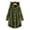 Army Green, variant on LoyisViDion Coat Women'S Keep Warm Button Down Cardigan Hoodies Ears Irregular Plush Solid Hooded Coat Tops Navy 12(XXL)