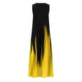 thumbnail image 5 of B91xZ Robe de Plage Femmes Décontractée en Vrac à Manches Courtes Robe Longue Split Maxi Robe d'Été d'Hiver avec Poches, Jaune XL, 5 of 5