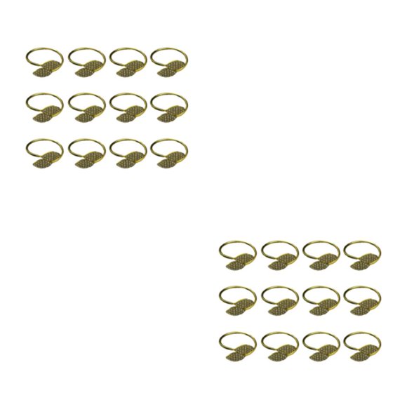 Bearachild 12 Pieces Home Restaurant Leaf Shaped Napkin Banquet Portable Ceremony Decoration Napkins Ornament Rhinestone Ring Oro 2piezas