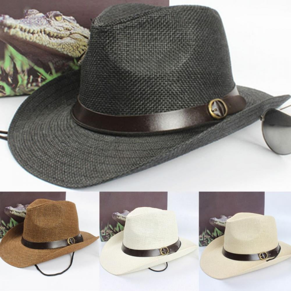 Buy Mens Wide Brim Sun Straw Hat Roll 