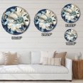 thumbnail image 4 of Designart 'Indigold Watercolor Flower I' Traditional wall clock, 4 of 4