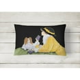 thumbnail image 2 of Caroline's Treasures SS8633PW1216 Papillon Decorative   Canvas Fabric Pillow, 12H x16W, multicolor, 2 of 3