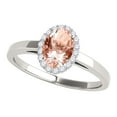 thumbnail image 2 of Aonejewelry 0.70 Ct. Ttw Morganite and Diamond Bridal Set In 10K White Gold, 2 of 4
