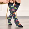 thumbnail image 5 of FORMRS Womens Knee High Socks Casual Long Thick Travel Daily Wear, 2 Pairs, Colorful Space Cat, 5 of 6
