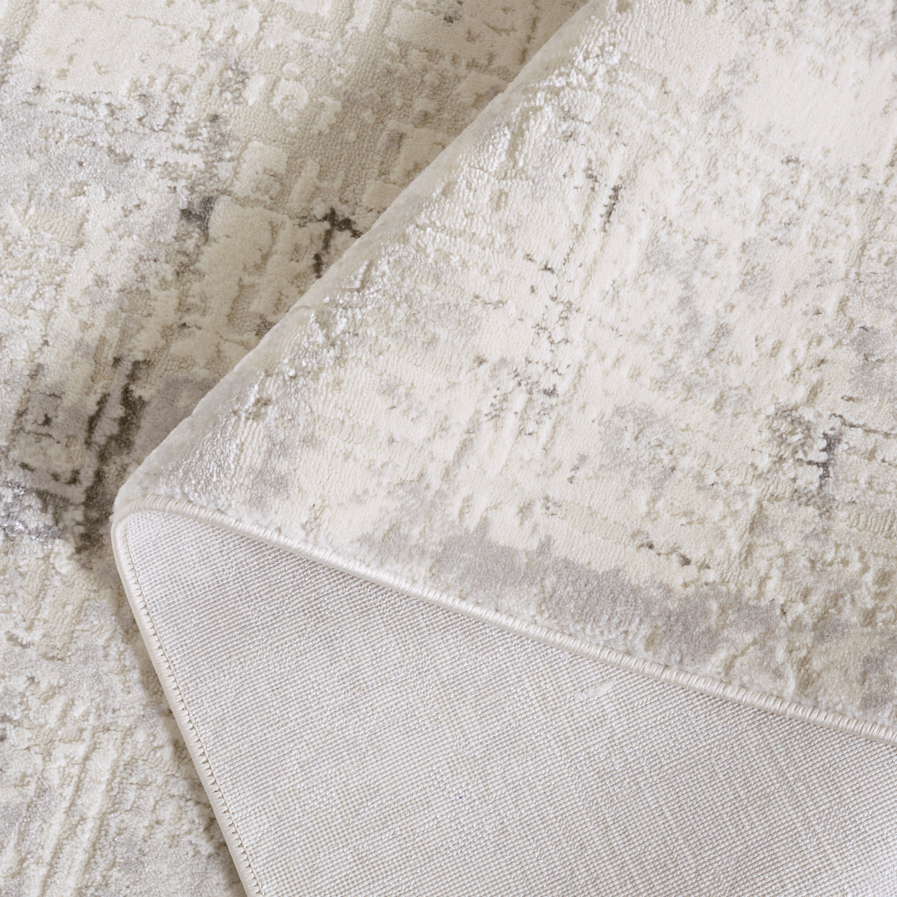 SAFAVIEH Hanna Lynna Distressed Area Rug, Ivory Grey/Dark Grey, 8' x 10'