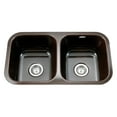 thumbnail image 5 of Houzer PCD-3400 WH 13 1/2"x15 1/8"x9" Porcelain Enamel Double Bowl Sink Undermount, 5 of 6