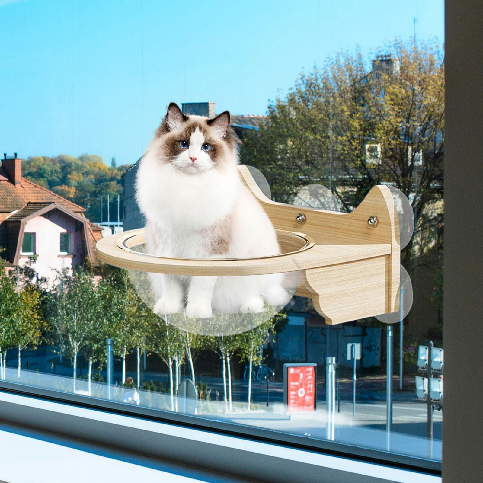 FITYLE Cat Wall Bed Cat Hammock for Window Space Capsule Lounge Cat Nest Cat Window Perch Cat Window Bed for Activity Centre Playing