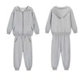 thumbnail image 5 of LvhaoGJOB Little Kids Boys Hoodie and Sweatpants Outfit Set, Gray - fleece fabric, 5 of 7