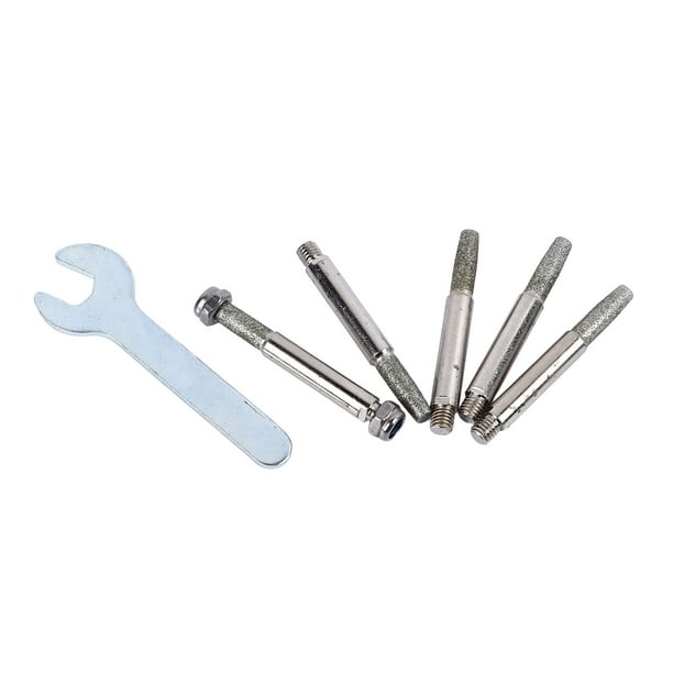 Kit De Afilado De Motosierra, Diámetro De Rosca M5, 5 Piezas, Puntas De Afilador De Motosierra De Alta Dureza Para Cadena Grande De 8