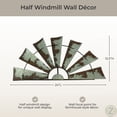 thumbnail image 4 of Zeckos Silver Galvanized Metal Half Windmill Wall Décor 24 inch, 4 of 8
