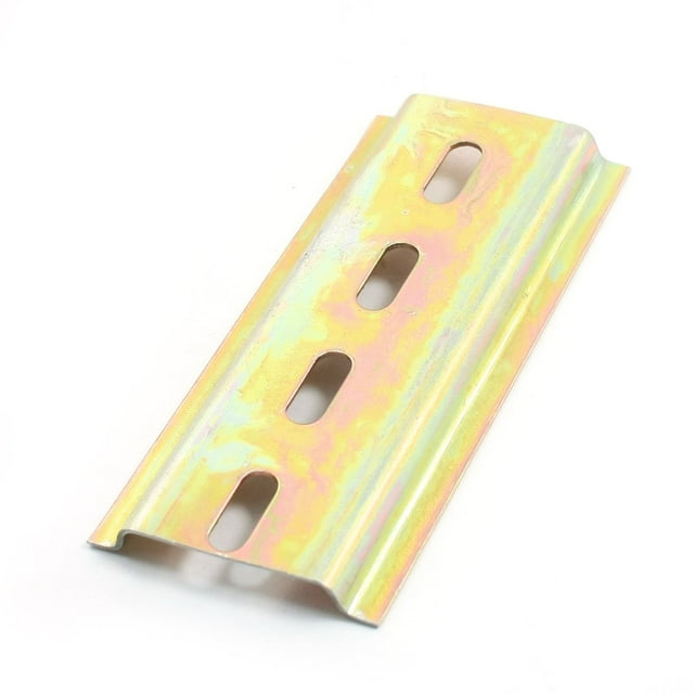 Unique Bargains Electric Circuit Breaker Mounted 35mm 35mm DIN Rail Gold Tone