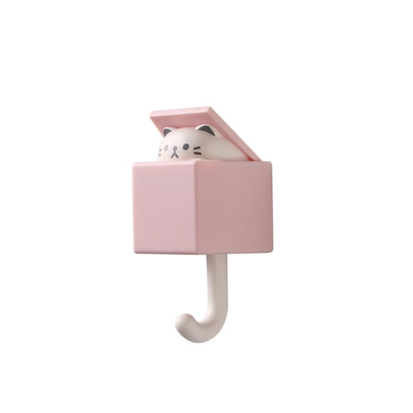 Naiovety Gancho de pared de animales Adorable para el hogar, colgador de bolsos de mano para sala de estar y dormitorio, ropa sin clavos, Almacenamiento y organización del hogar tipo 4