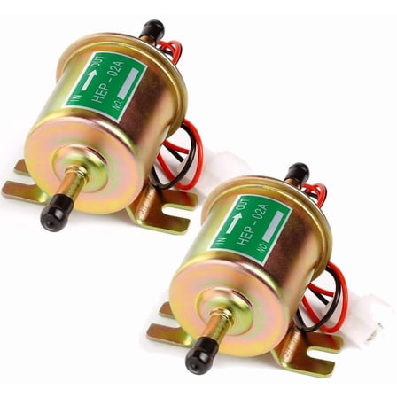 YIUIY 2Pcs 12V Electric Fuel Pump HEP-02A Universal Inline Low Pressure Gas Diesel New