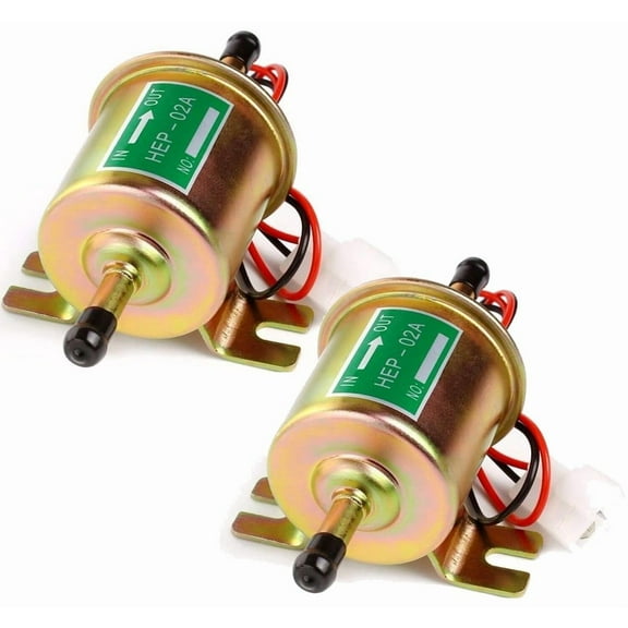 YIUIY 2Pcs 12V Electric Fuel Pump HEP-02A Universal Inline Low Pressure Gas Diesel New