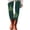 Green, variant on Women's Christmas Leggings Fashionable And Casual Christmas Print High Waist Slim Leggings