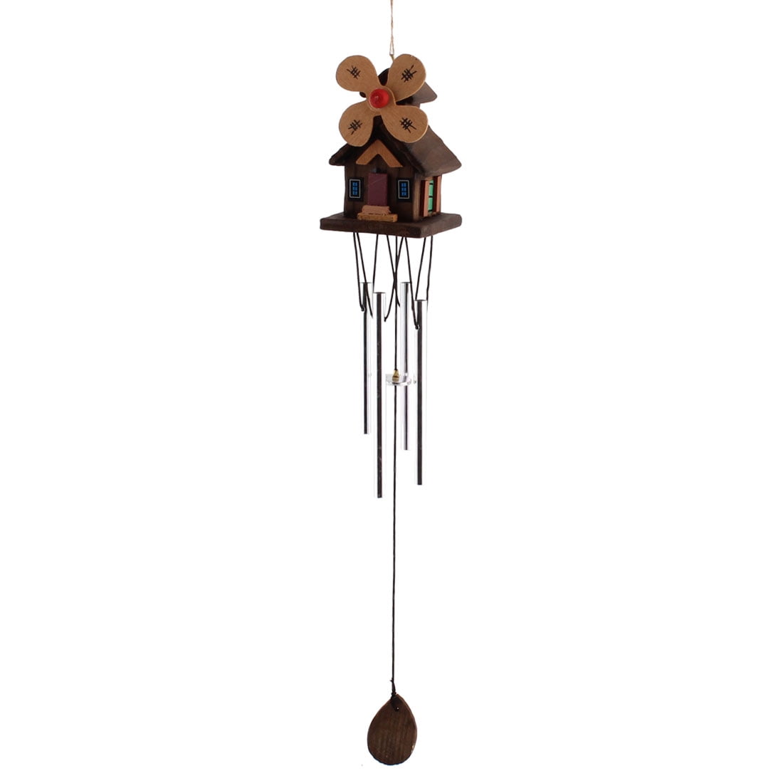 Holiday Gifts Windmill House Pattern Farmhouse Style Handmade Hanging Windbell by Unique-Bargains