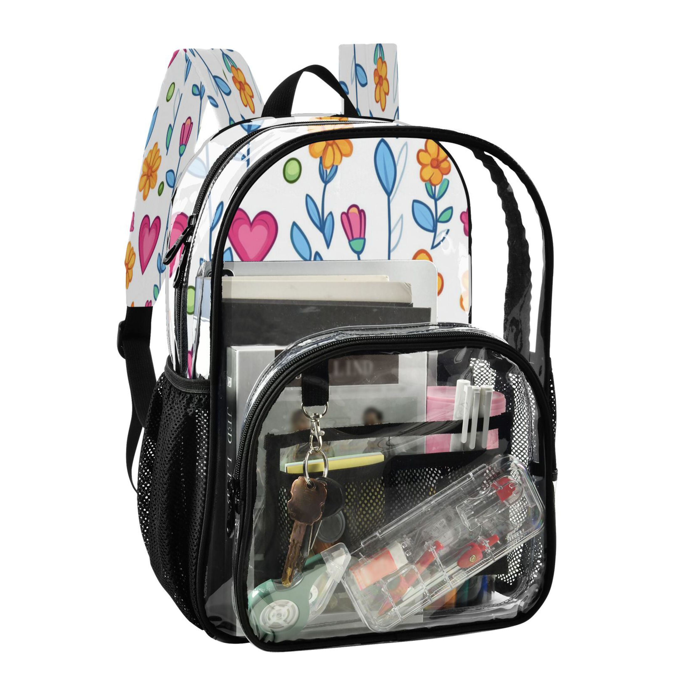 Walmart Heavy Duty PVC Clear Backpack, Transparent Bookbag for