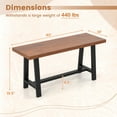 thumbnail image 2 of Resenkos 40 Inch Dining Bench 2 Person Entryway Shoe Bench with Metal Frame-40 inches,, 2 of 6
