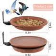 thumbnail image 7 of GIXUSIL Bird Feeders and Bird Bath Deck Bowl Spa Mount Bird Bath Unheated with Lightweight Detachable, Oriole Drinking Feeder, Adjustable Heavy Duty Sturdy Steel, Great for Attracting,Brown, 7 of 7