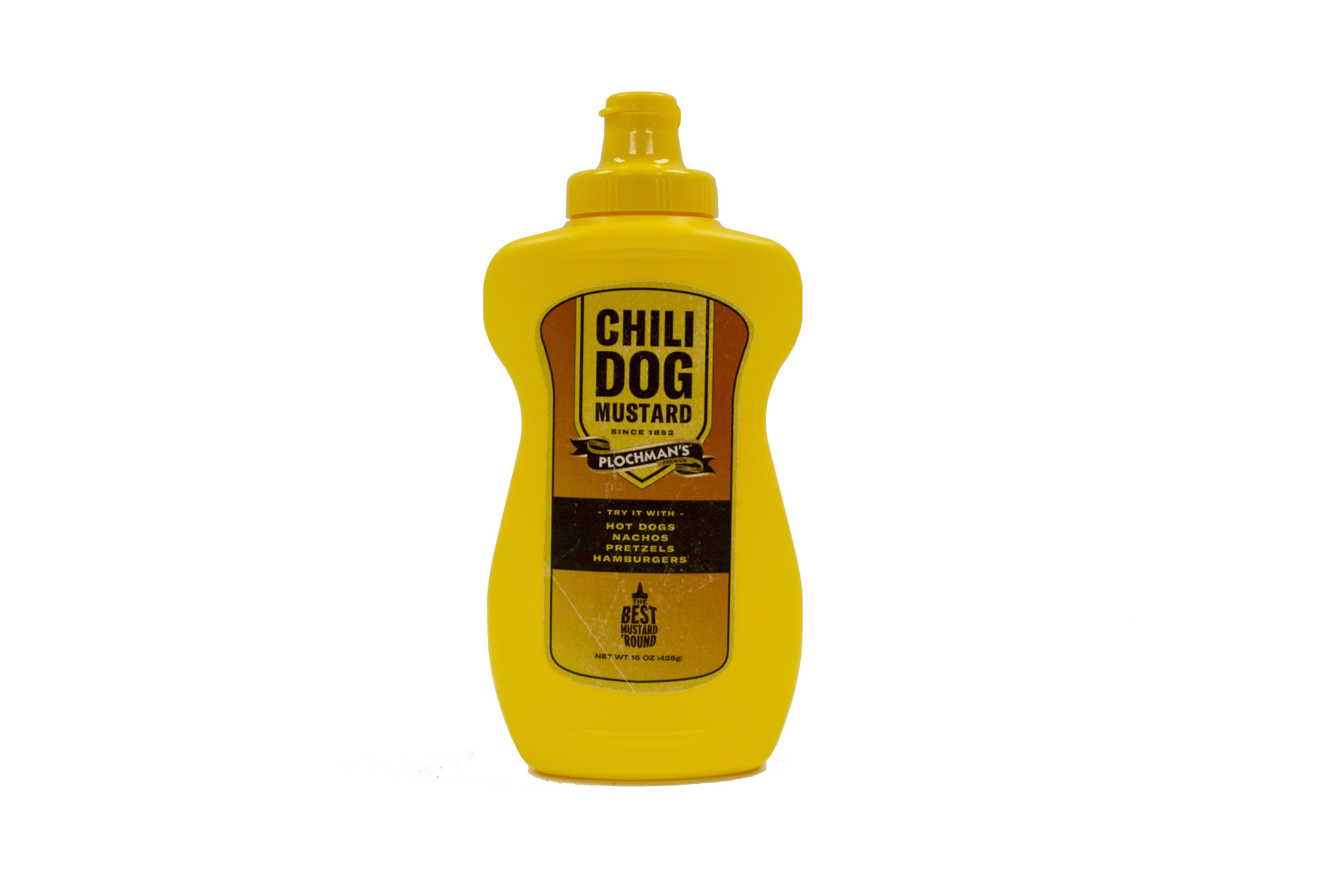 Plochmans Chili Dog Mustard, 15 Ounce 12 per Case.
