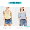 thumbnail image 6 of Women No Show Stretch Belt Invisible Elastic Web Strap Belt with Flat Buckle for Jeans Pants Dresses, 6 of 7