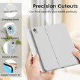 thumbnail image 6 of KVTVOU Keyboard Case for iPad A16 11 inch 2025 / 10th Generation 10.9 inch 2022, Detachable Wireless Keyboard Cover with Pencil Holder for iPad 11/10th Gen, Gray, 6 of 9