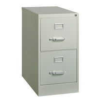 Hirsh Pro 26.5" Deep 2 Drawer Letter Width Vertical File Cabinet, Commercial Grade, Gray