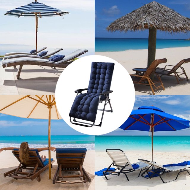 Coussins de Chaise Longue Design Mode Matelas de Patio Coussin de Fauteuil Inclinable Résistant à l'Usure Épaissi Moderne Simple Mobilier de Jardin Accessoires d'Extérieur pour Voyage Vacances No.3