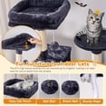 thumbnail image 4 of GOXIFACHOY Heavy Duty Cat Tree,67in Multi-Layered Tall Cat Tower for Indoor Large Adult Cats,XL Compact Cat Stand with Hammock,Sisal Scratching Post,Removable Plush Perch,Condo,Dark Gray, 4 of 9