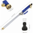 thumbnail image 7 of Jet Hose Nozzle High Pressure, Water Jet Washer Gun with 2 Different Nozzles, Garden Hose Pressure Washer Attachment for Gutter Patio Car Pet Window Glass (Blue), 7 of 7