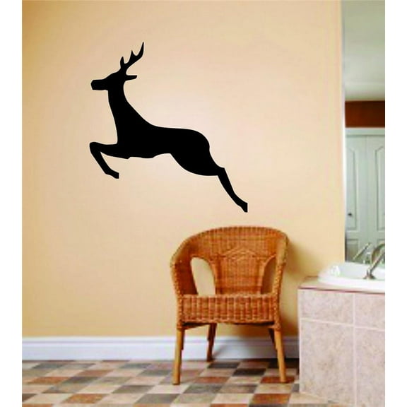 Custom Designs Moose Deer Buck Jumping Animal Hunting Hunter Man Gun Boys Kids Bed Room Sports 8 X 8"