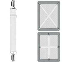 OAVQHLG3B Bed Sheet Straps, Adjustable Elastic Fitted Sheet Corner Holders Straps to Stay in Place, Non-Slip Fasteners Clips Compatible for Bed