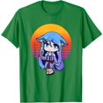 thumbnail image 1 of Beautiful Japanese Anime Girl Student Manga Holds Pencil T-Shirt, 1 of 1